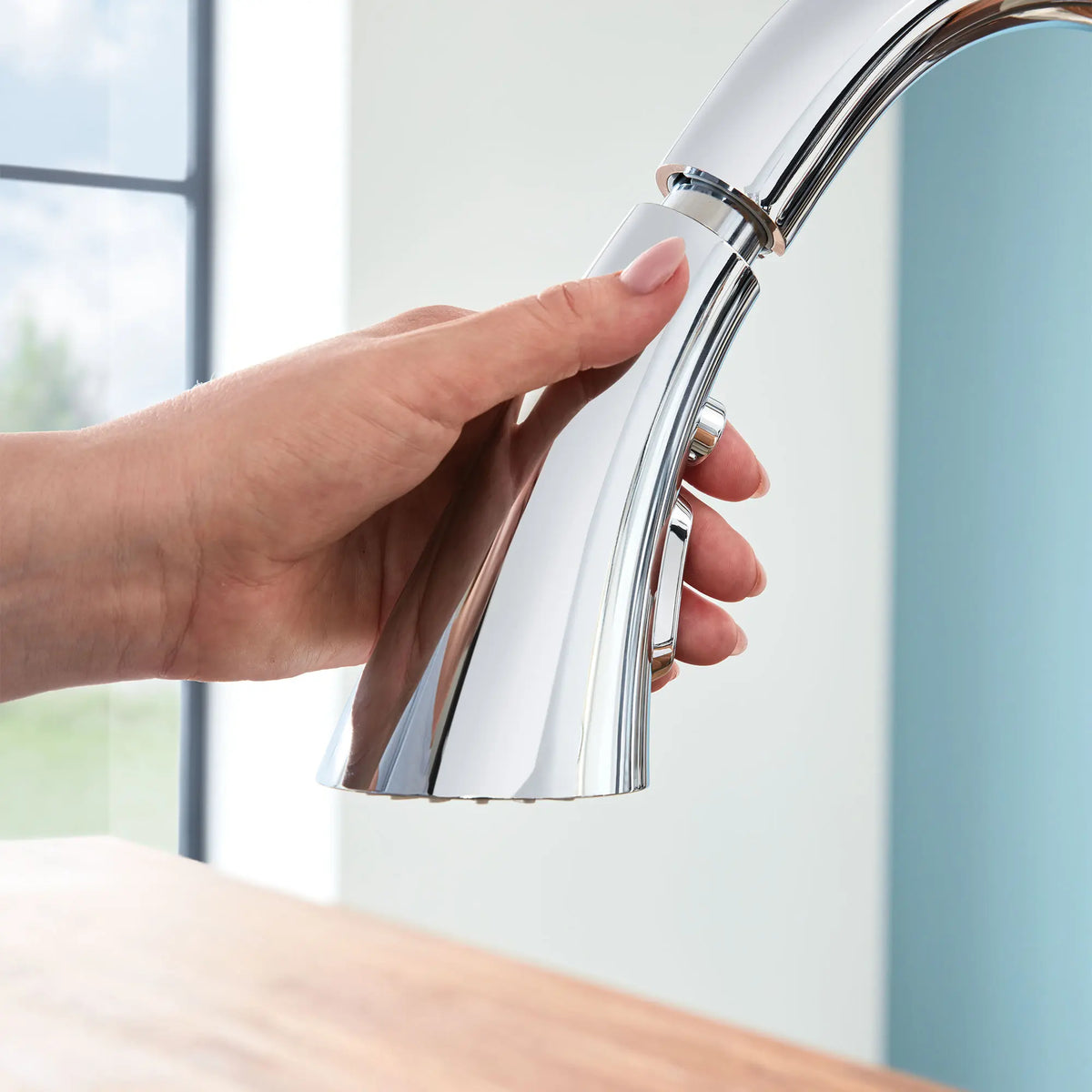 GROHE Zedra Single-Handle Pull Down Kitchen Faucet Triple Spray 1.75 G GROHE Zedra Single-Handle Pull Down Kitchen Faucet Triple Spray 1.75 G