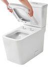 [39664000] Eurocube Right Height Elongated Toilet Bowl with Seat Less Tank - Alpine White