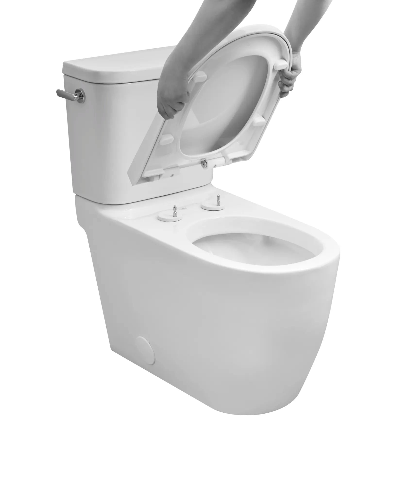 Two-piece Right height Elongated Toilet with seat, Left-Hand Trip Lever // LEFT / ALPINE WHITE // 100757_L-39675000_CDNwebp.webp