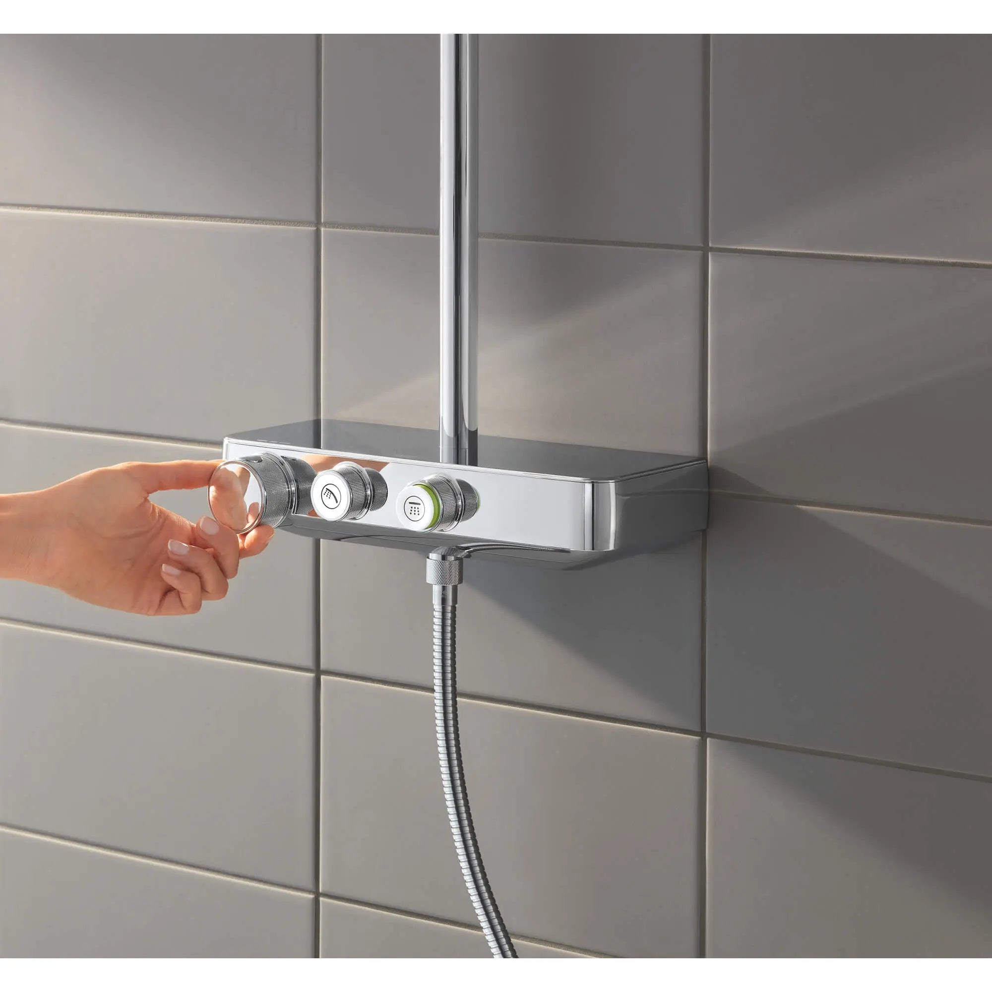 Thermostatic Shower System // GROHE STARLIGHT CHROME // 1030_26511000-shower-system-with-thermostat-for-wall-mount-enviro-11_0_CDNwebp.webp
