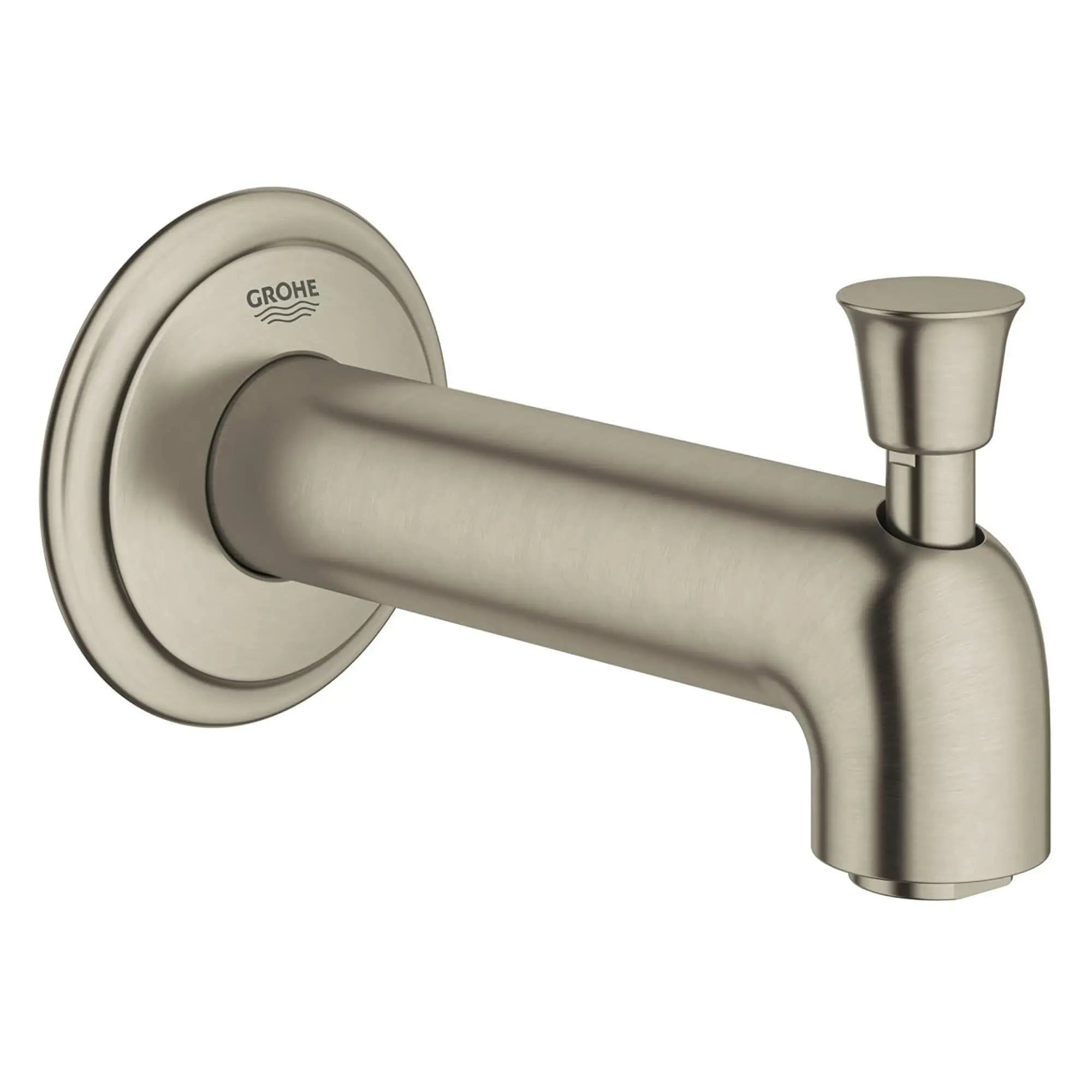 Diverter Tub Spout // BRUSHED NICKEL INFINITYFINISH // 12034_13344EN0-Fairborn-Diverter_Tub_Spout_0_CDNwebp.webp