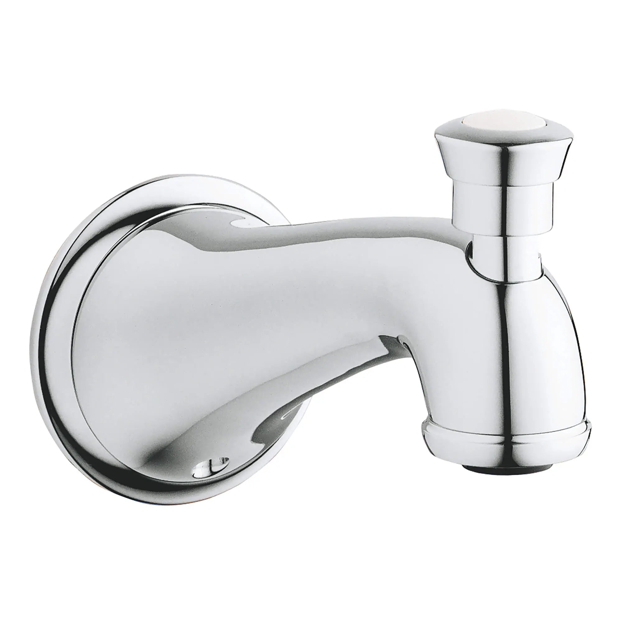 Diverter Tub Spout // GROHE STARLIGHT CHROME // 12098_13603000-seabury-tub-spout-with-diverter-starlight-chrome_0_CDNwebp.webp