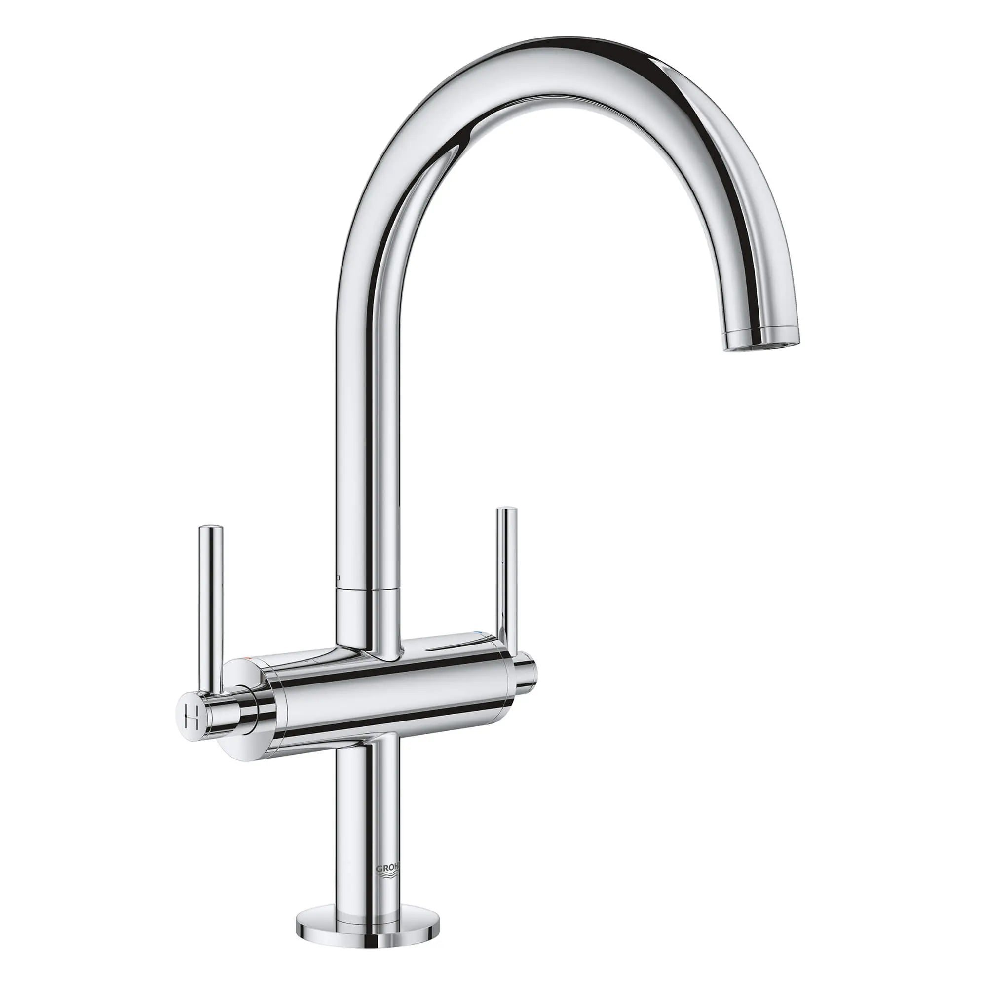 Lever Handles (Pair) // GROHE STARLIGHT CHROME // 12288_18027003-atrio-lever-handles-starlight-chrome-4_0_CDNwebp.webp