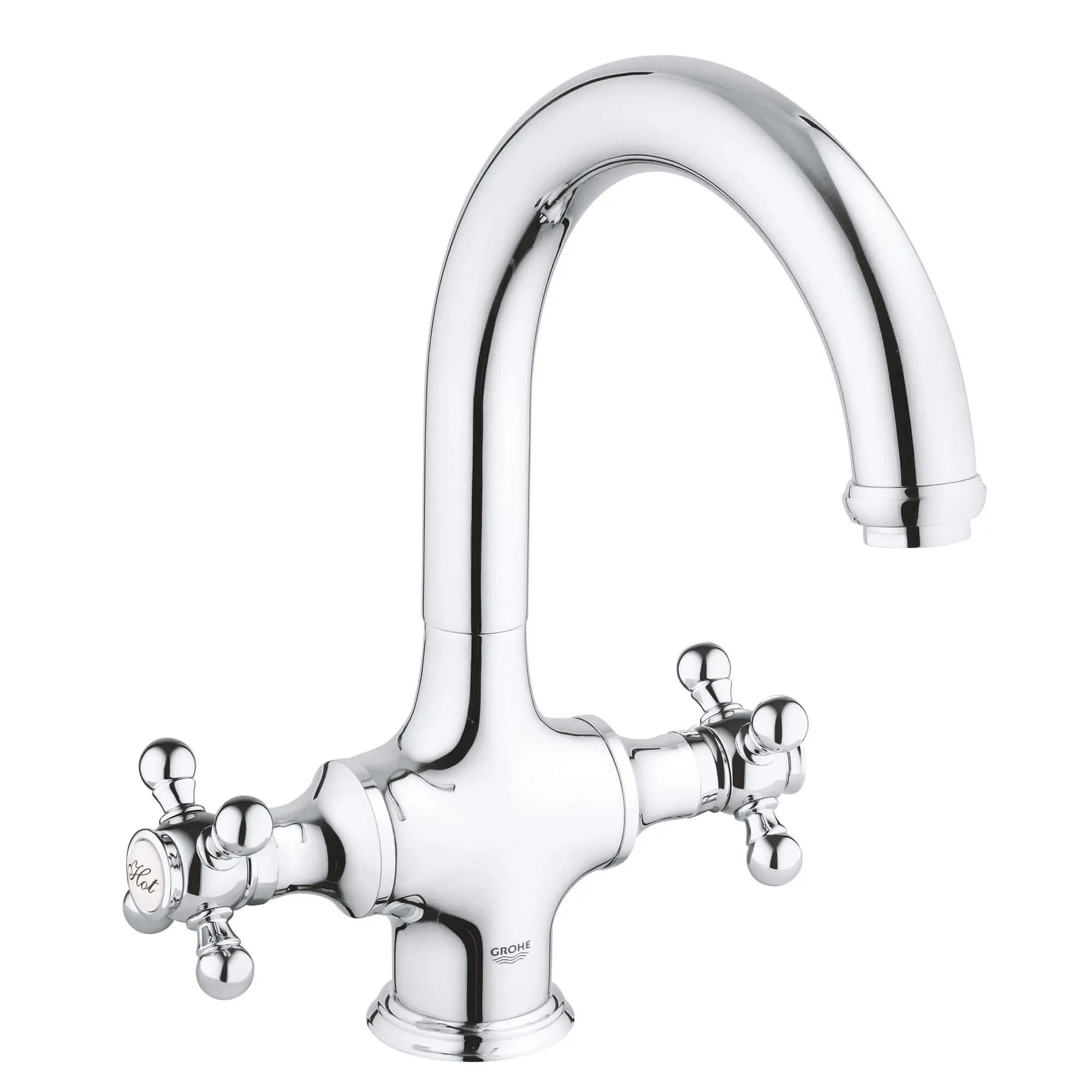 Cross Handles (Pair) // GROHE STARLIGHT CHROME // 12376_18173000-bridgeford-lever-handle-starlight-chrome-2_0_CDNwebp.webp