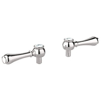 [18734BE0] Lever Handles, Pair - Polished Brass