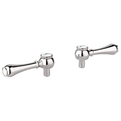 [18734BE0] Lever Handles, Pair - Polished Brass