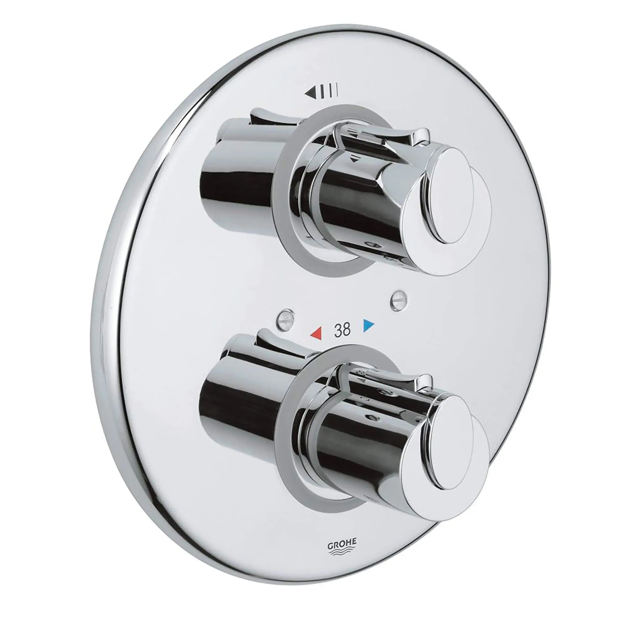 2-Handle Thermostatic Valve Trim // GROHE STARLIGHT CHROME // 12557_19238000-Grohtherm_1000-Thermostatic_Shower_Valve_0_CDNwebp.webp
