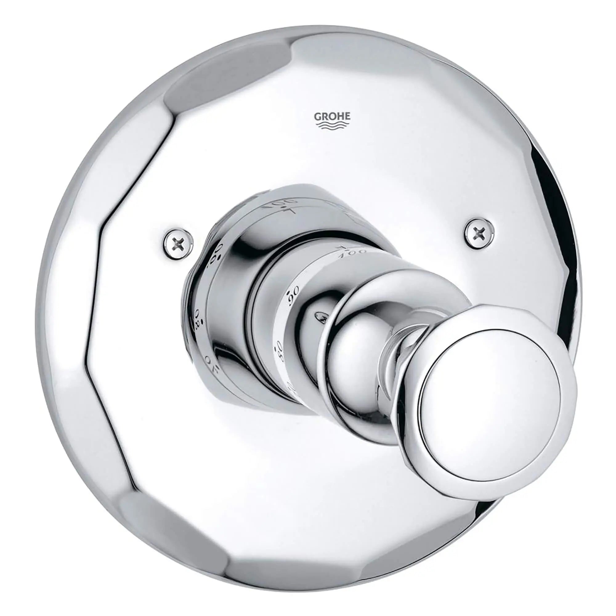 Central Thermostatic Valve Trim // GROHE STARLIGHT CHROME // 12568_19265000-Kensington-Thermostat_Trim_0_CDNwebp.webp