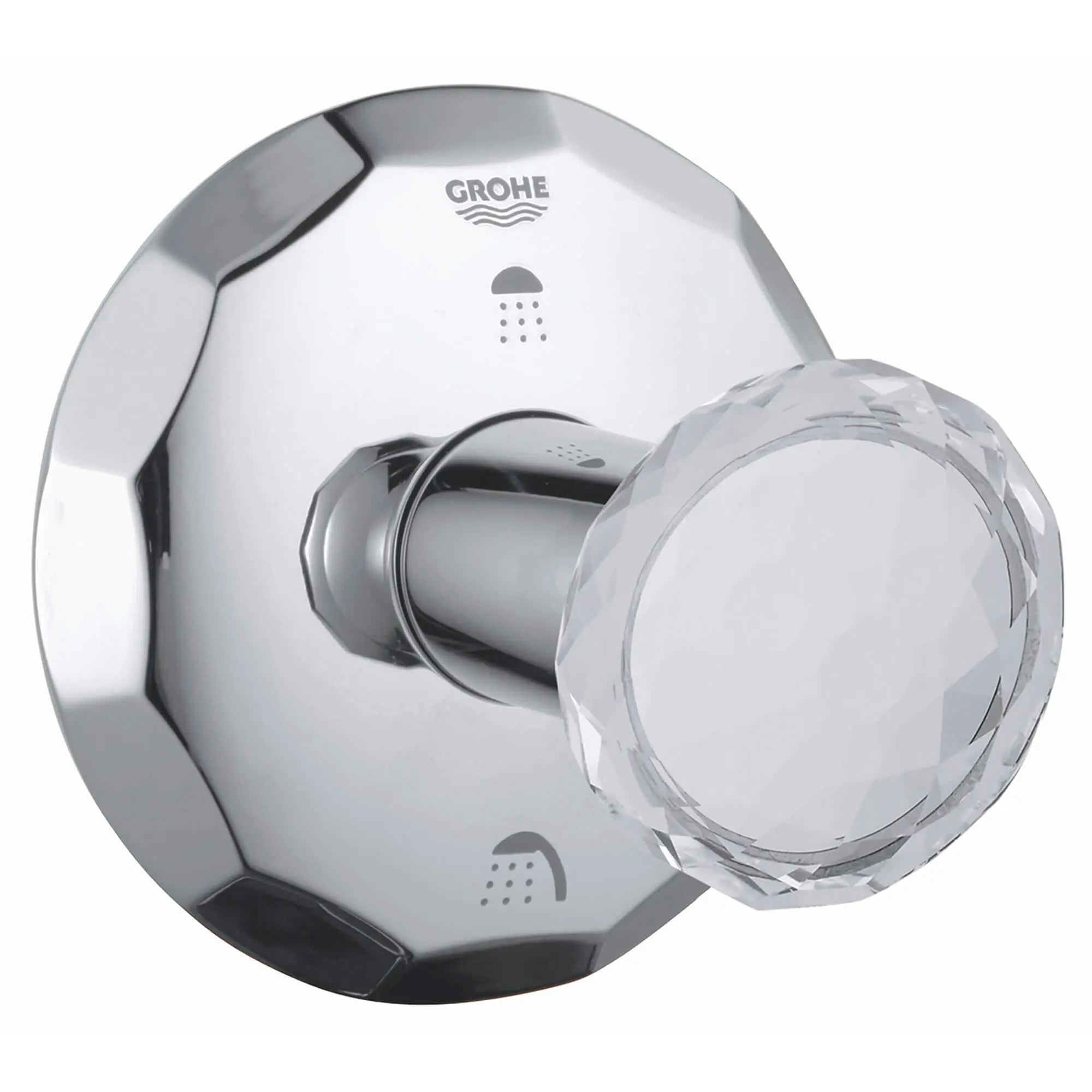 2-Way Diverter Trim // GROHE STARLIGHT CHROME/SWAROVSKI® CRYSTAL // 12582_19271vp0-kensington-2-way-diverter-chrome-swarovski-crystal_0_CDNwebp.webp
