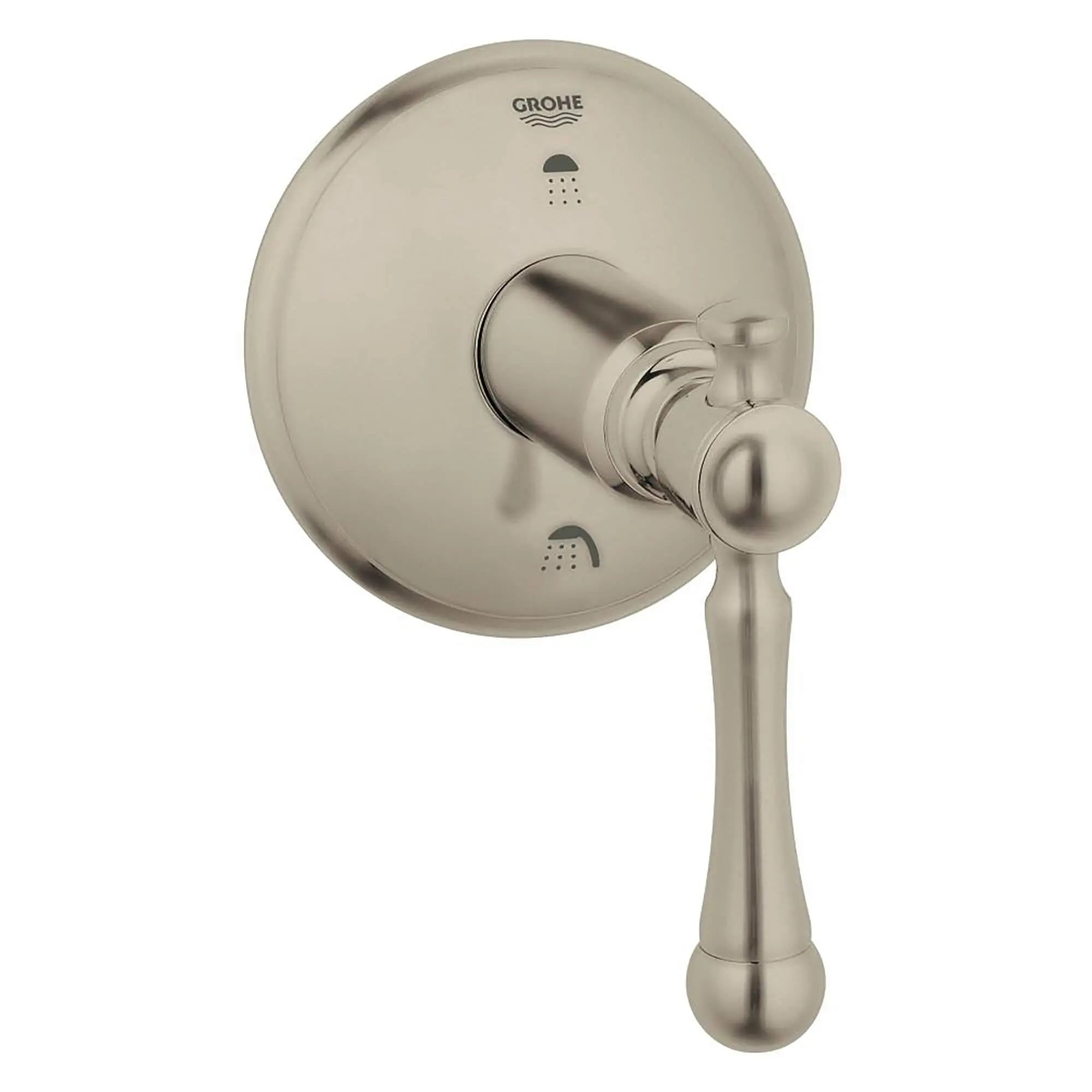 Bridgeford 3-Port Div. Trim, Lever Hdl. // BRUSHED NICKEL INFINITYFINISH // 12625_19325EN0-Bridgeford-2-Way_Diverter_0_CDNwebp.webp