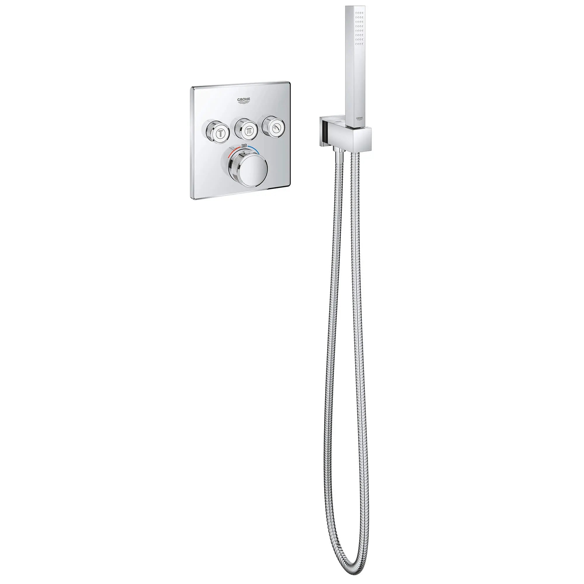 Stick Hand Shower - 1 Spray, // GROHE STARLIGHT CHROME // 1262_27698000-hand-shower-enviro-10_0_CDNwebp.webp