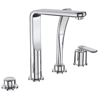 [19374000] Four-Hole Roman Tub Filler With Hand Shower - GROHE StarLight Chrome