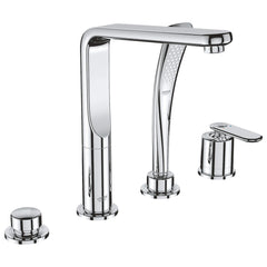 [19374000] Four-Hole Roman Tub Filler With Hand Shower - GROHE StarLight Chrome