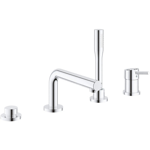 4-Hole Single-Handle Deck Mount Roman Tub Faucet with 1.75 GPM (6.6 L/min) Hand Shower - GROHE StarLight Chrome