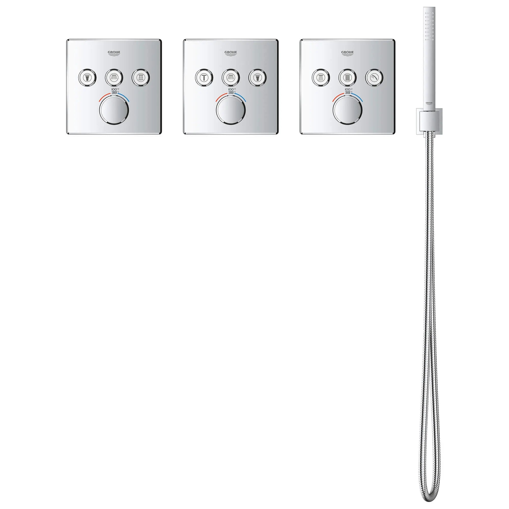 Stick Hand Shower - 1 Spray, // GROHE STARLIGHT CHROME // 1272_27698000-hand-shower-enviro-9_0_CDNwebp.webp