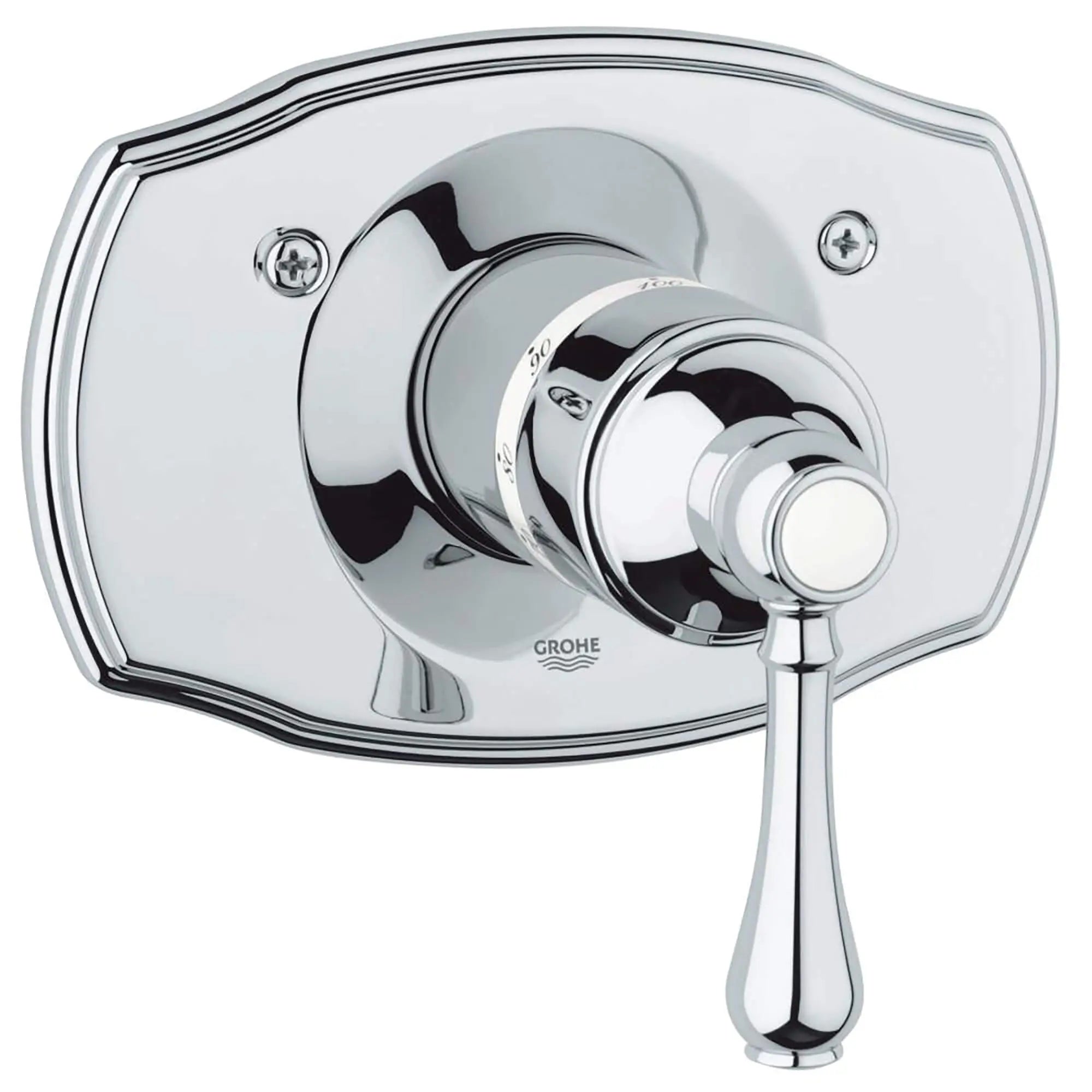 Central Thermostatic Valve Trim // GROHE STARLIGHT CHROME // 12743_19616000-Geneva-Thermostat_Trim_0_CDNwebp.webp