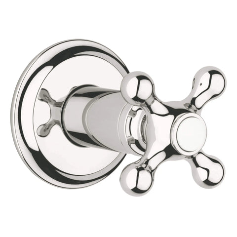 Volume Control Valve Trim with Cross Handle - Polished Nickel InfinityFinish