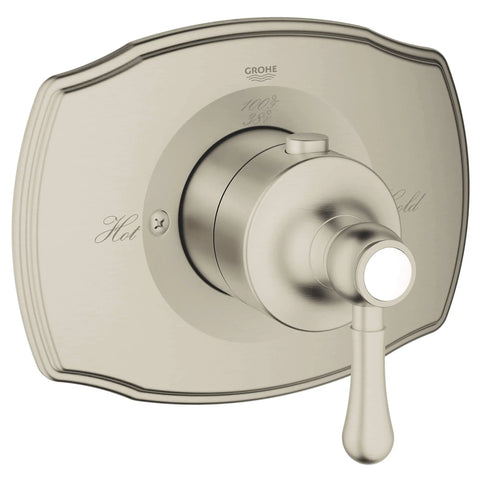 Custom Shower Thermostatic Valve Trim - Brushed Nickel InfinityFinish