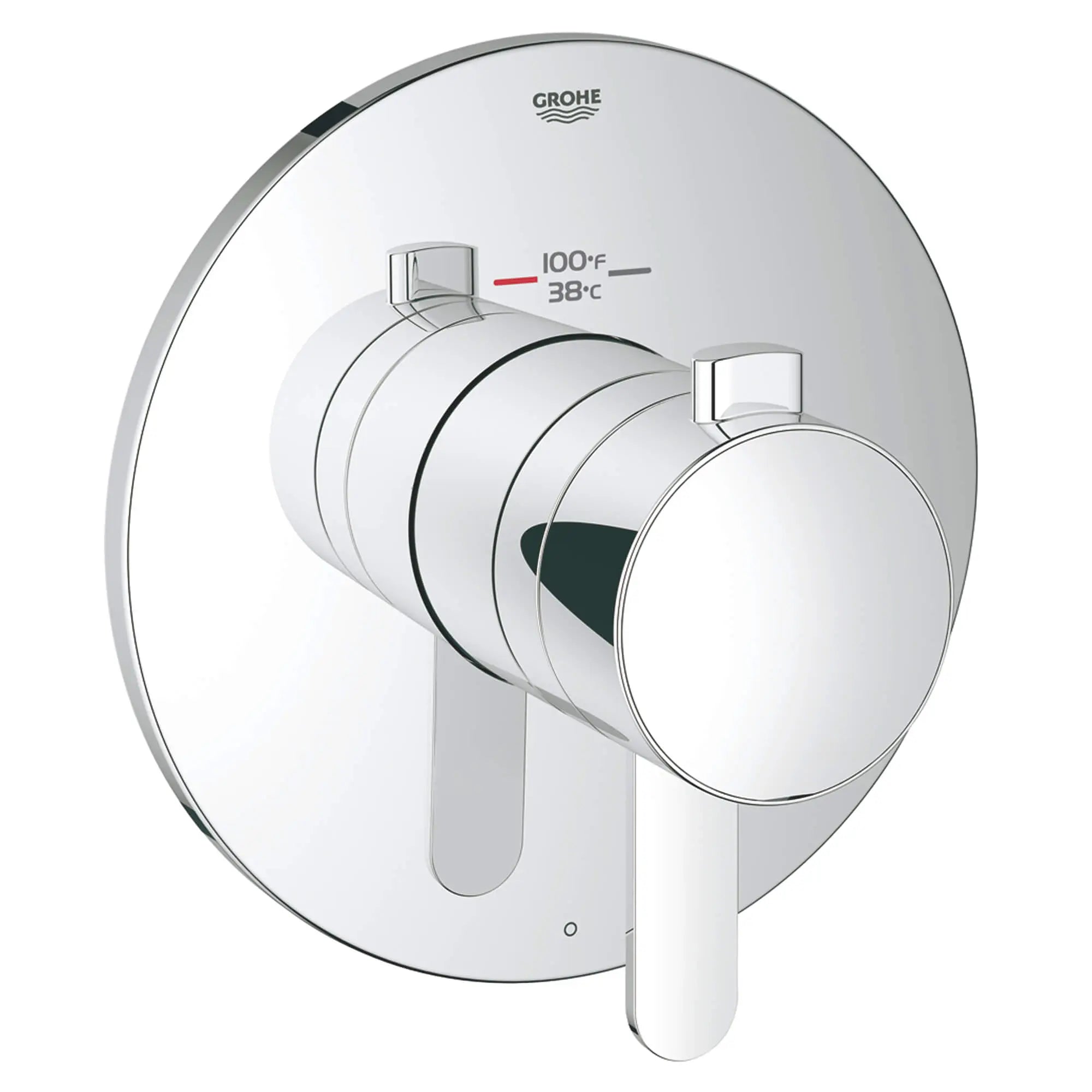 Single Function Thermostatic Valve Trim // GROHE STARLIGHT CHROME // 12927_19869000-europlus-single-function-thermostatic-trim-with-control-module-starlight-chrome_0_CDNwebp.webp