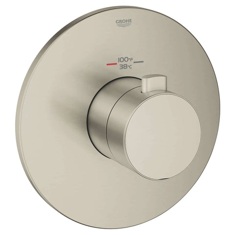 Custom Shower Thermostatic Valve Trim - Brushed Nickel InfinityFinish
