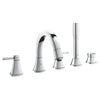 [19919000] GrohFlex Roman Tub Filler With Personal Hand Shower - GROHE StarLight Chrome