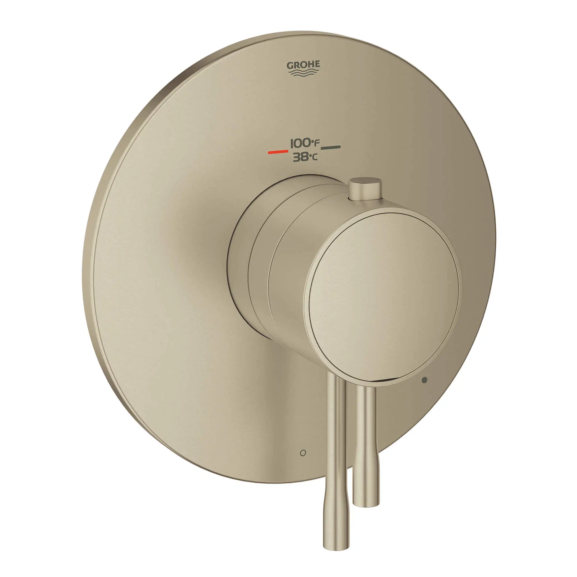 Single Function Thermostatic Valve Trim // BRUSHED NICKEL INFINITYFINISH // 13033_19987en1-grohflex-essence-single-function-thermostatic-trim-with-control-module-brushed-nickel-infinityfinish_0_CDNwebp.webp