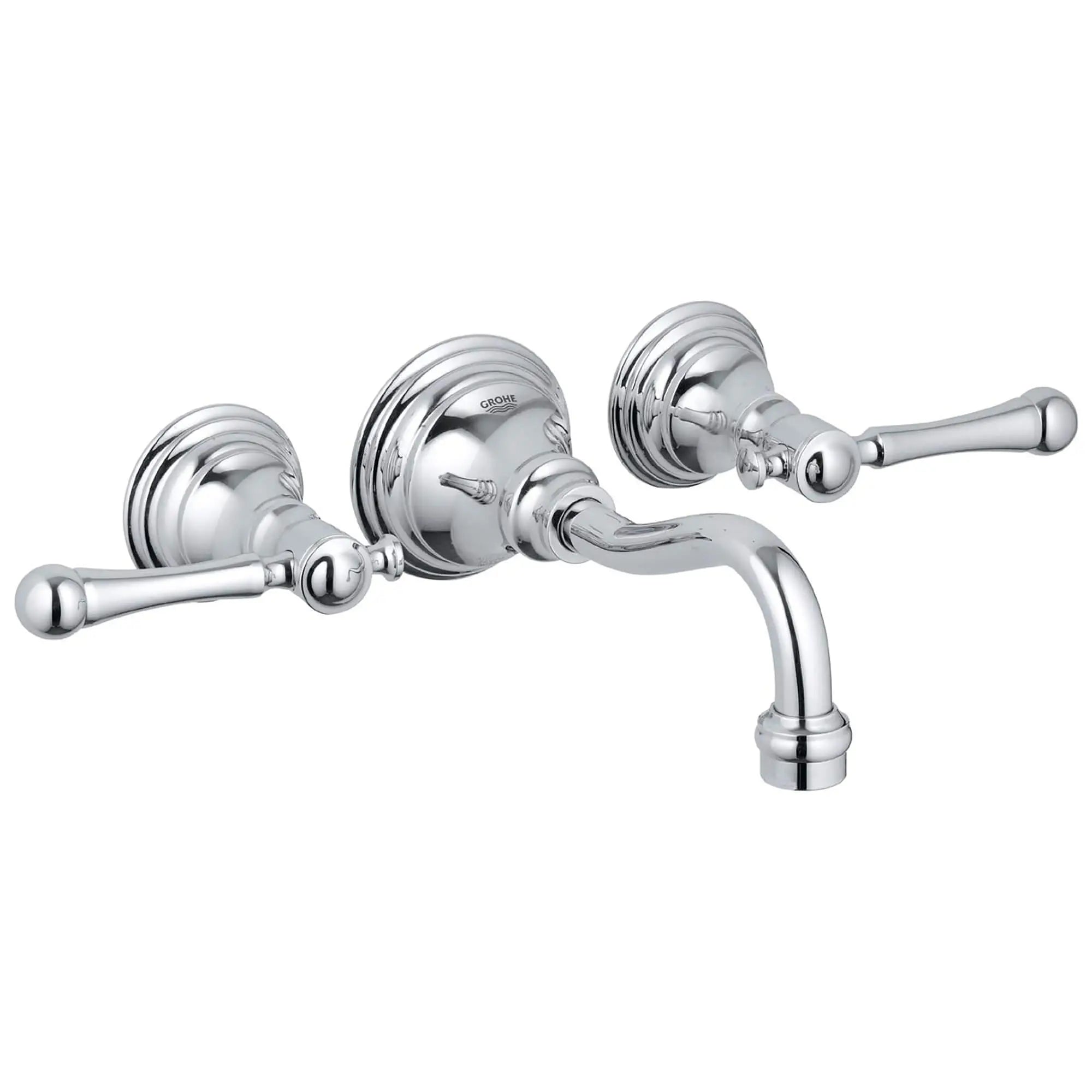 2-Handle Wall Mount Faucet 1.5 GPM // GROHE STARLIGHT CHROME // 13106_2013500A-Bridgeford-8_Widespread_Two-Handle_Bathroom_Faucet_0_CDNwebp.webp