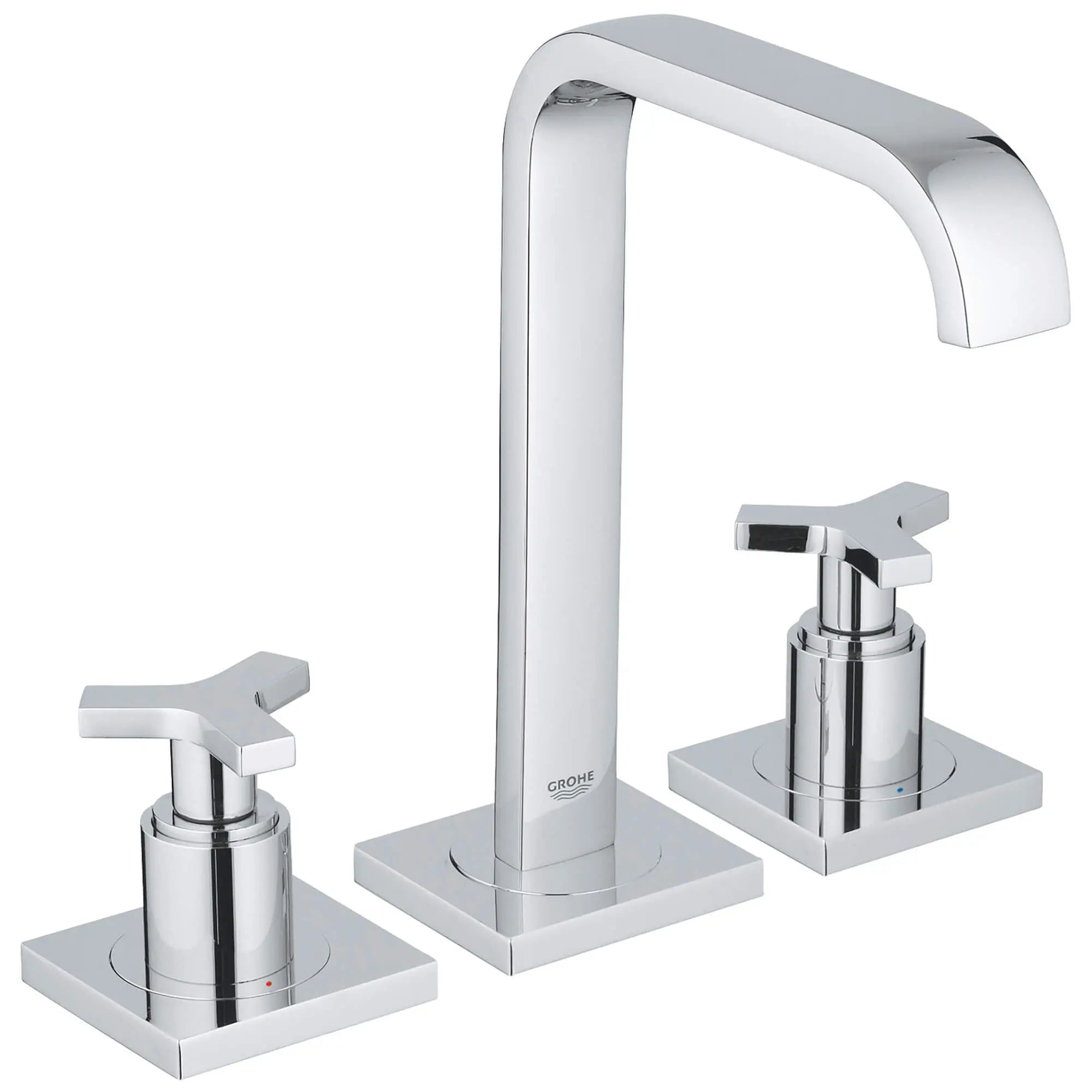 8 in. Widespread 2-Handle Bathroom Faucet with Tri-spoke Handles - 1.5 GPM // GROHE STARLIGHT CHROME // 13118_20148000-allure-8-inch-widespread-two-handle-bathroom-faucet-m-size-starlight-chrome_0_CDNwebp.webp