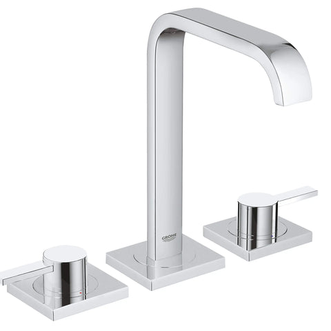 8 in. Widespread 2-Handle Bathroom Faucet with Lever Handles - 1.5 GPM - GROHE StarLight Chrome