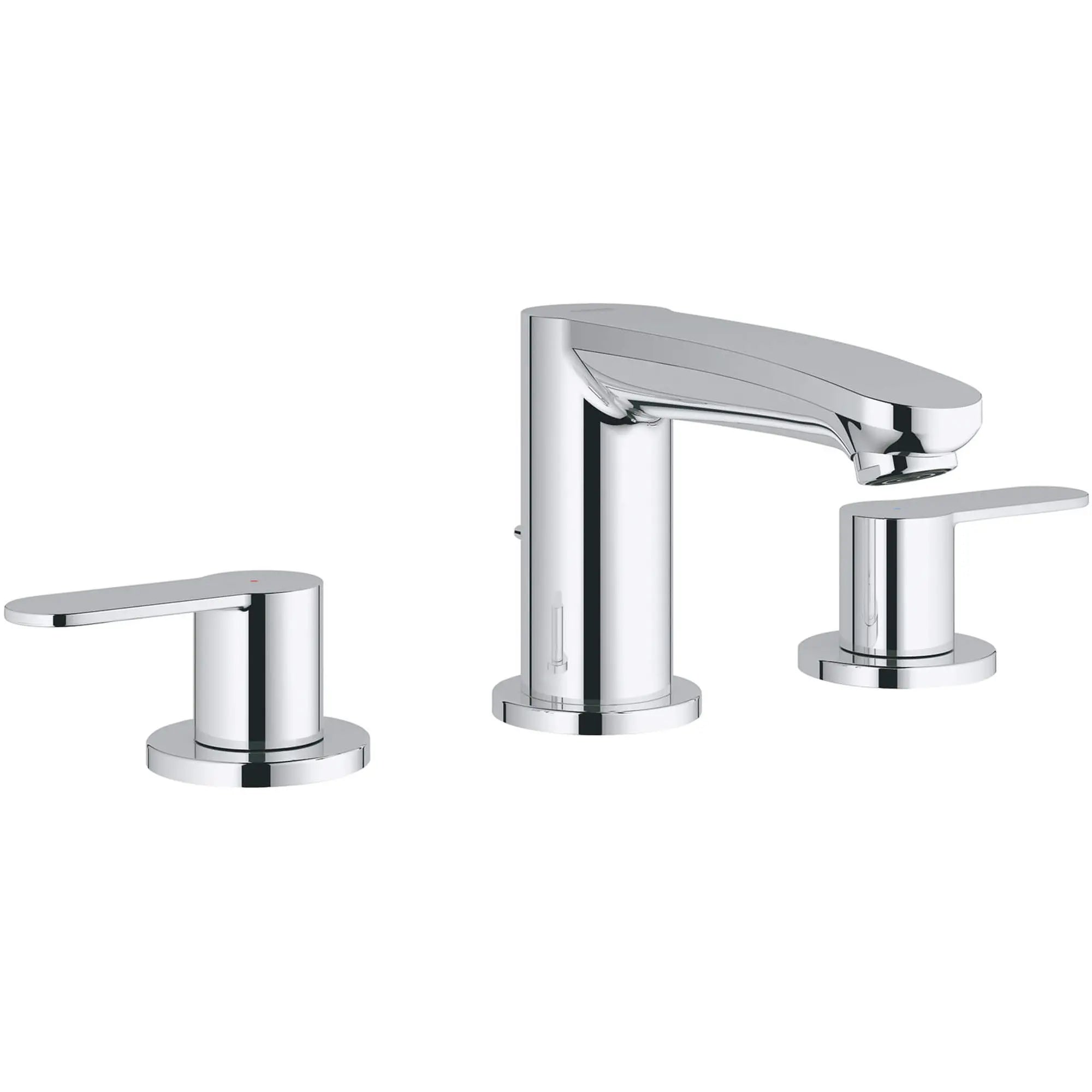 Eurostyle Cosmopolitan 8 in. Widespread 2-Handle 3-Hole Bathroom Faucet - 1.5 GPM // GROHE STARLIGHT CHROME // 13143_20209002-eurostyle-cosmopolitan-8-inch-widespread-two-handle-bathroom-faucet-s-size-starlight-chrome_0_CDNwebp.webp