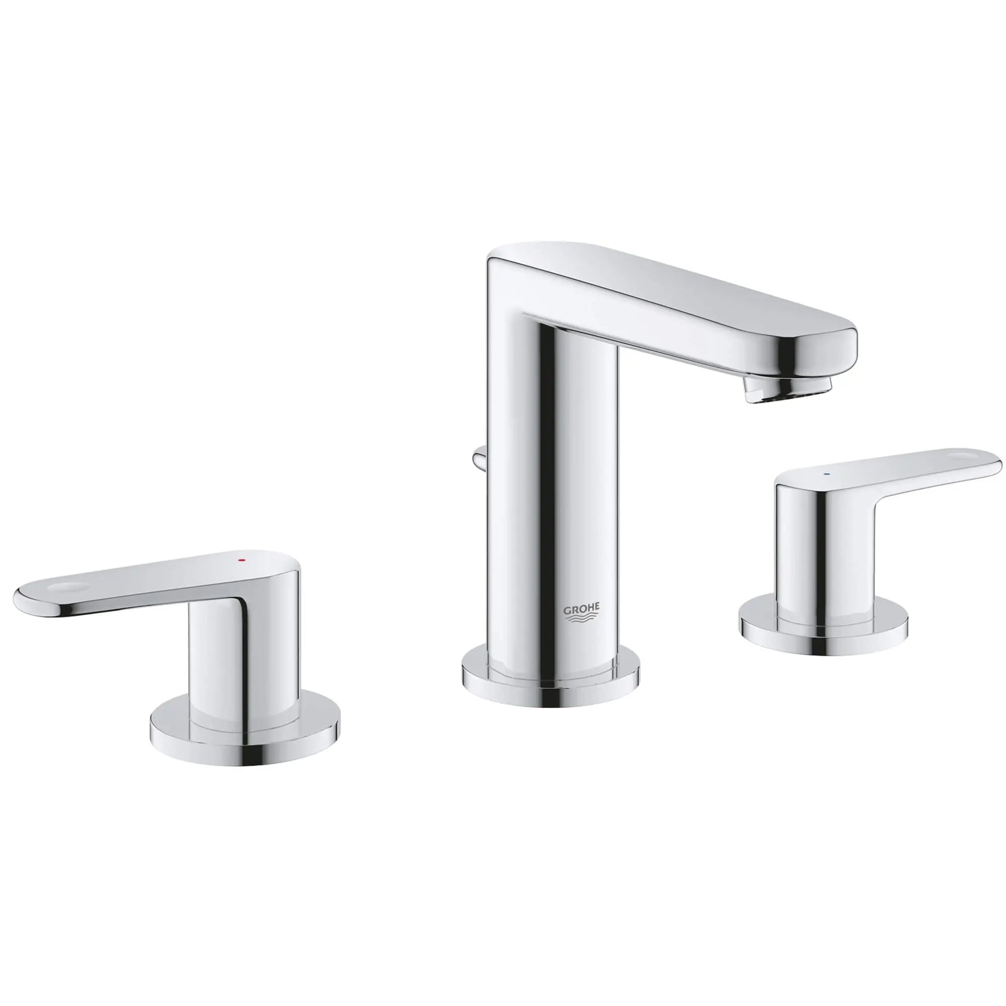 S-Size 8 in. Widespread 2-Handle 3-Hole Bathroom Faucet - 1.5 GPM // GROHE STARLIGHT CHROME // 13167_20302000-europlus-8-inch-widespread-two-handle-bathroom-faucet-s-size-starlight-chrome_0_CDNwebp.webp