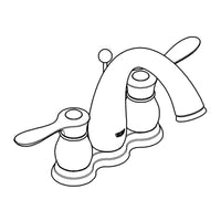 [20391ENA] 4-inch Centerset 2-Handle Bathroom Faucet 1.2 GPM - GROHE StarLight Chrome