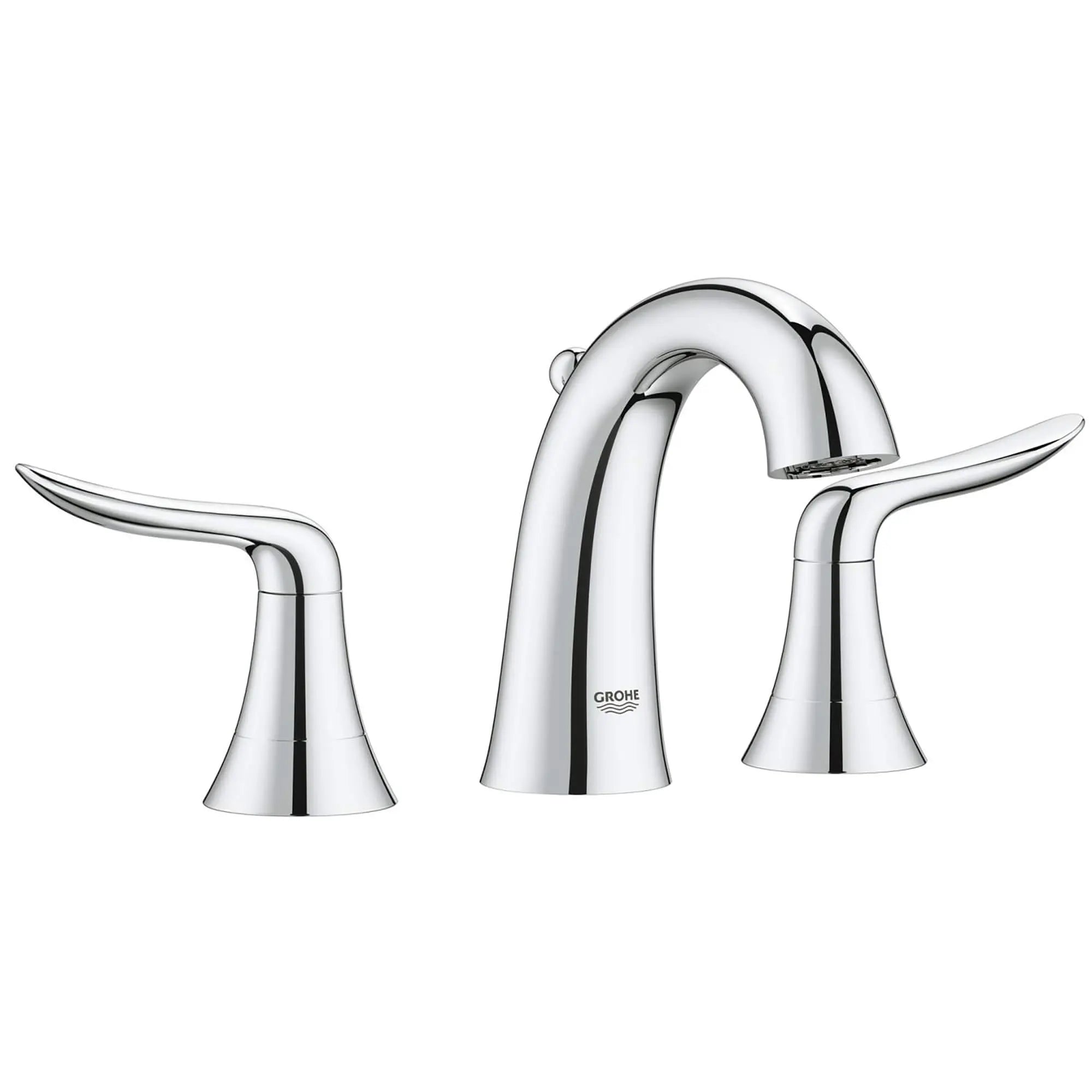 8-inch Widespread 2-Handle S-Size Bathroom Faucet 1.2 GPM // GROHE STARLIGHT CHROME // 13232_2042500A-Agira-8_Widespread_Two-Handle_Bathroom_Faucet_0_CDNwebp.webp
