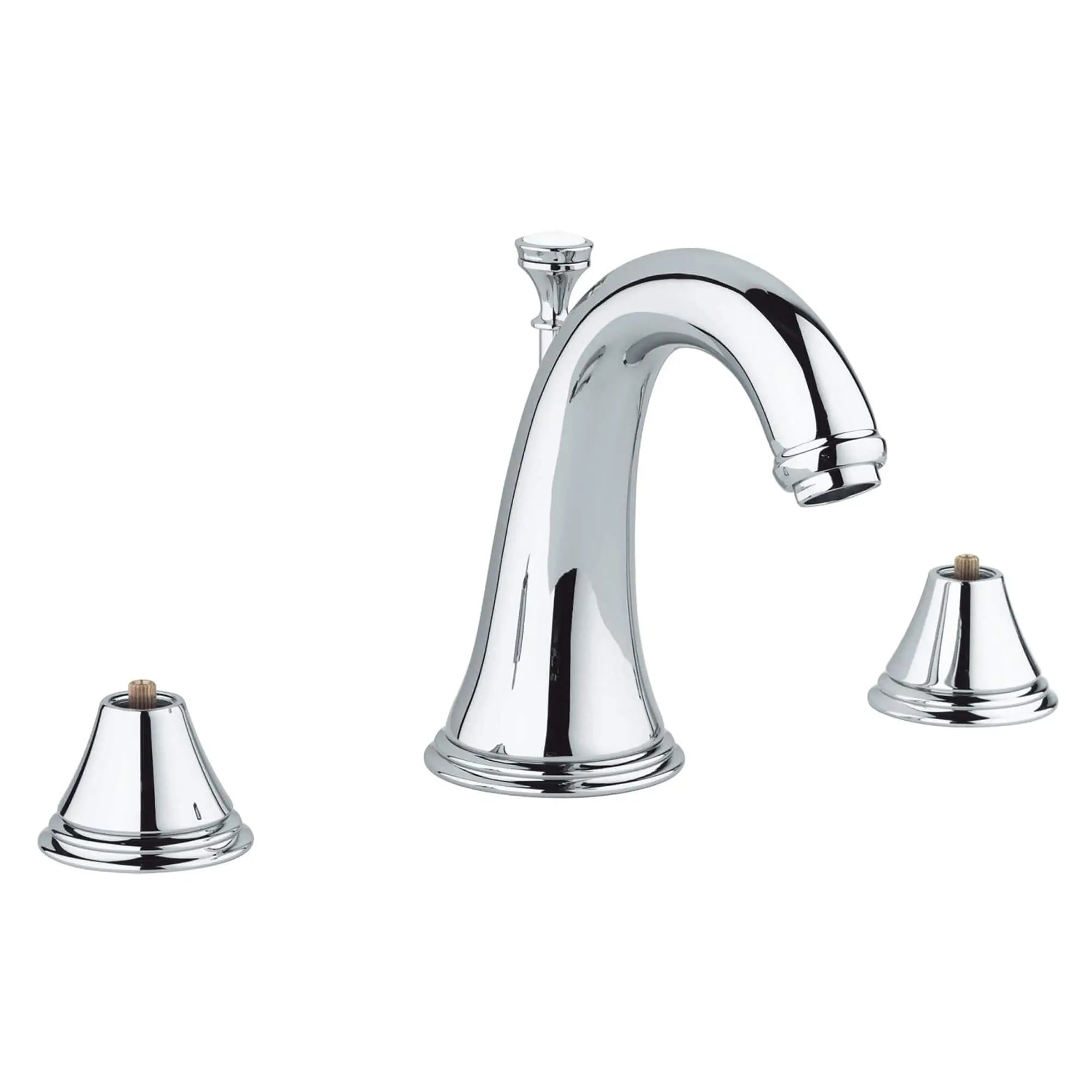 8 in. Widespread 2-Handle Mid Arc Bathroom Faucet - 1.5 GPM // GROHE STARLIGHT CHROME // 13290_20801000-Geneva-8_Widespread_Two-Handle_Bathroom_Faucet_0_CDNwebp.webp