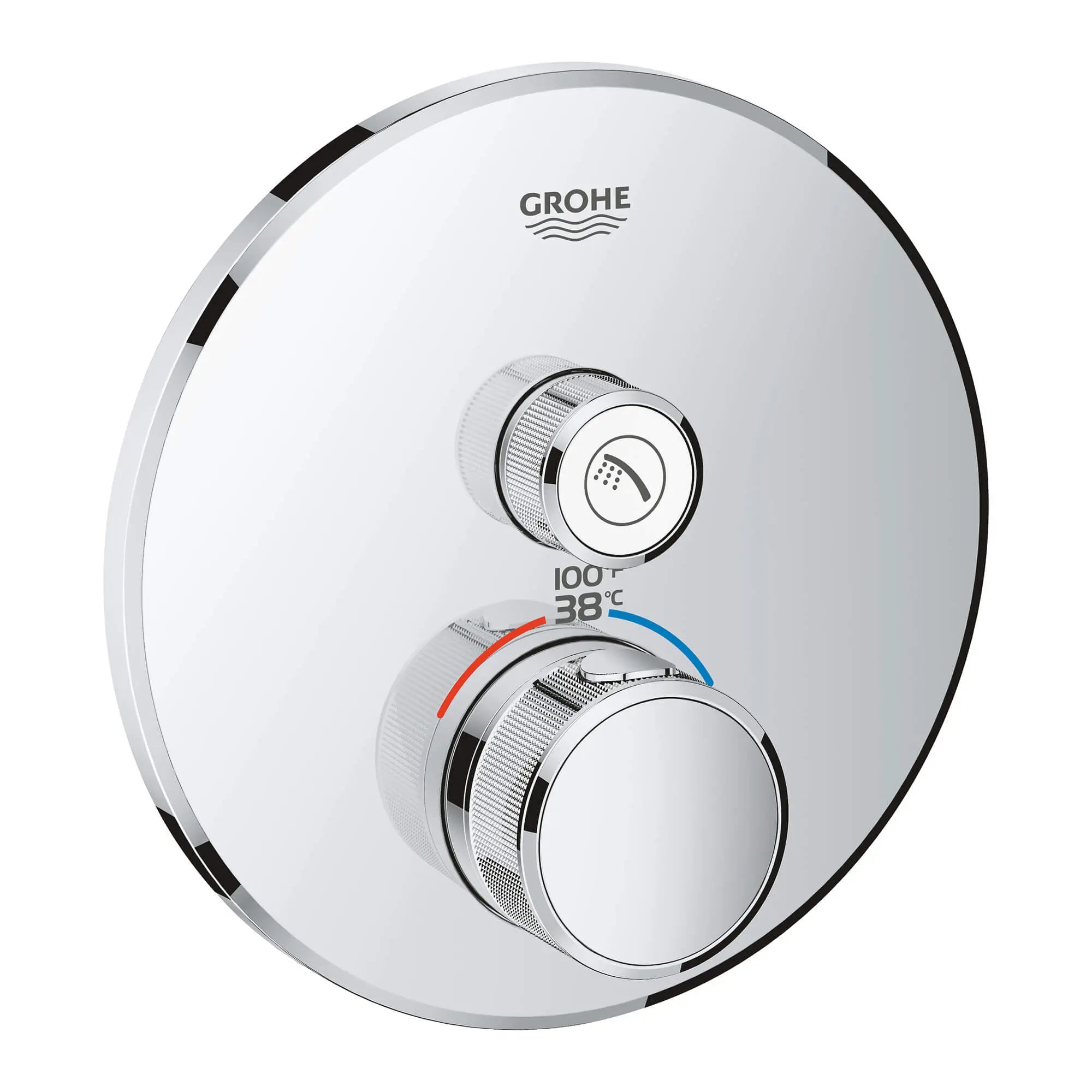 Single Function Thermostatic Valve Trim // GROHE STARLIGHT CHROME // 133159_29136000-grohtherm-smartcontrol-single-function-thermostatic-trim-with-control-module-starlight-chrome_0_CDNwebp.webp