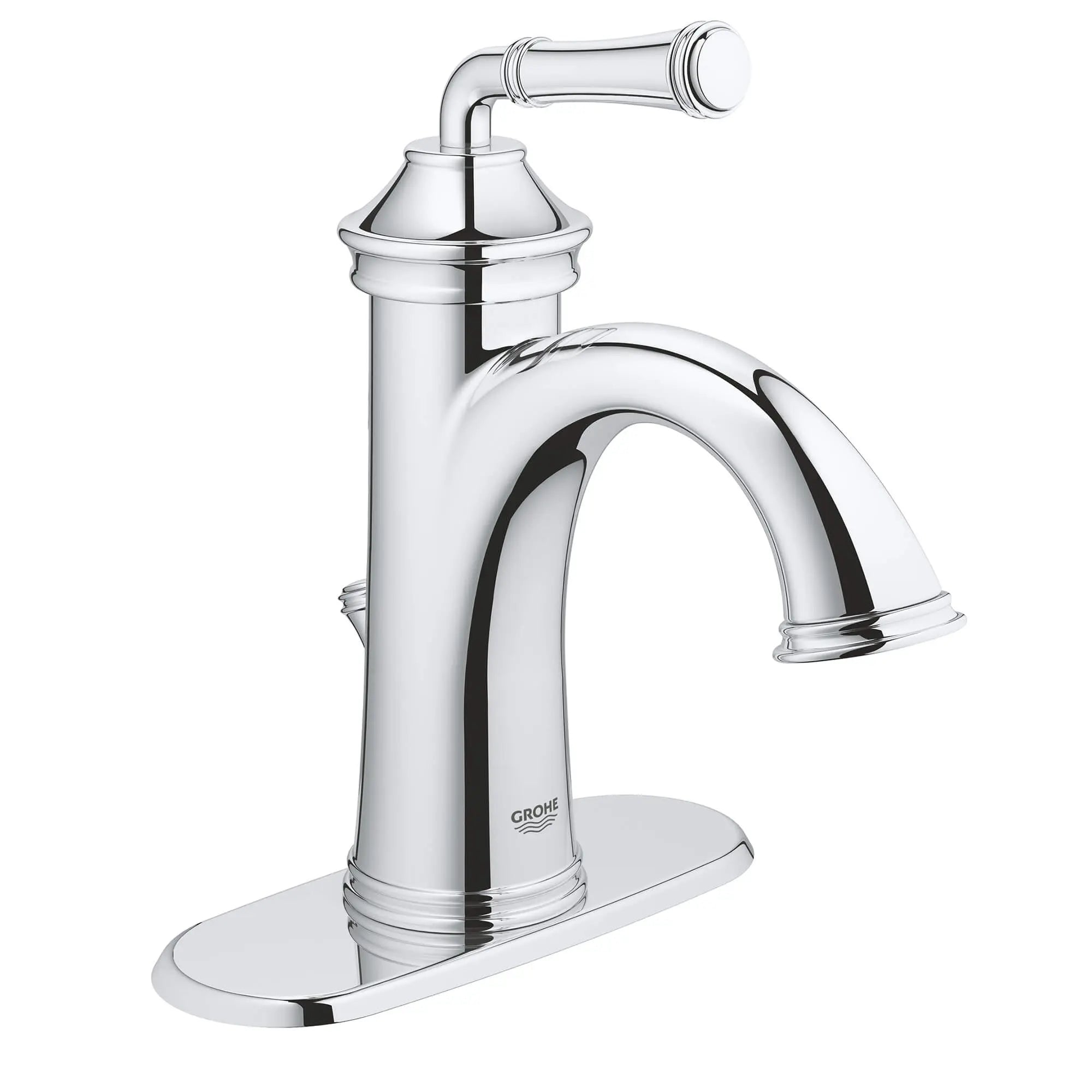 Single Hole Single-Handle S-Size Bathroom Faucet 1.2 GPM // GROHE STARLIGHT CHROME // 13357_21111000-gloucester-single-handle-bathroom-faucet-starlight-chrome-2_0_CDNwebp.webp
