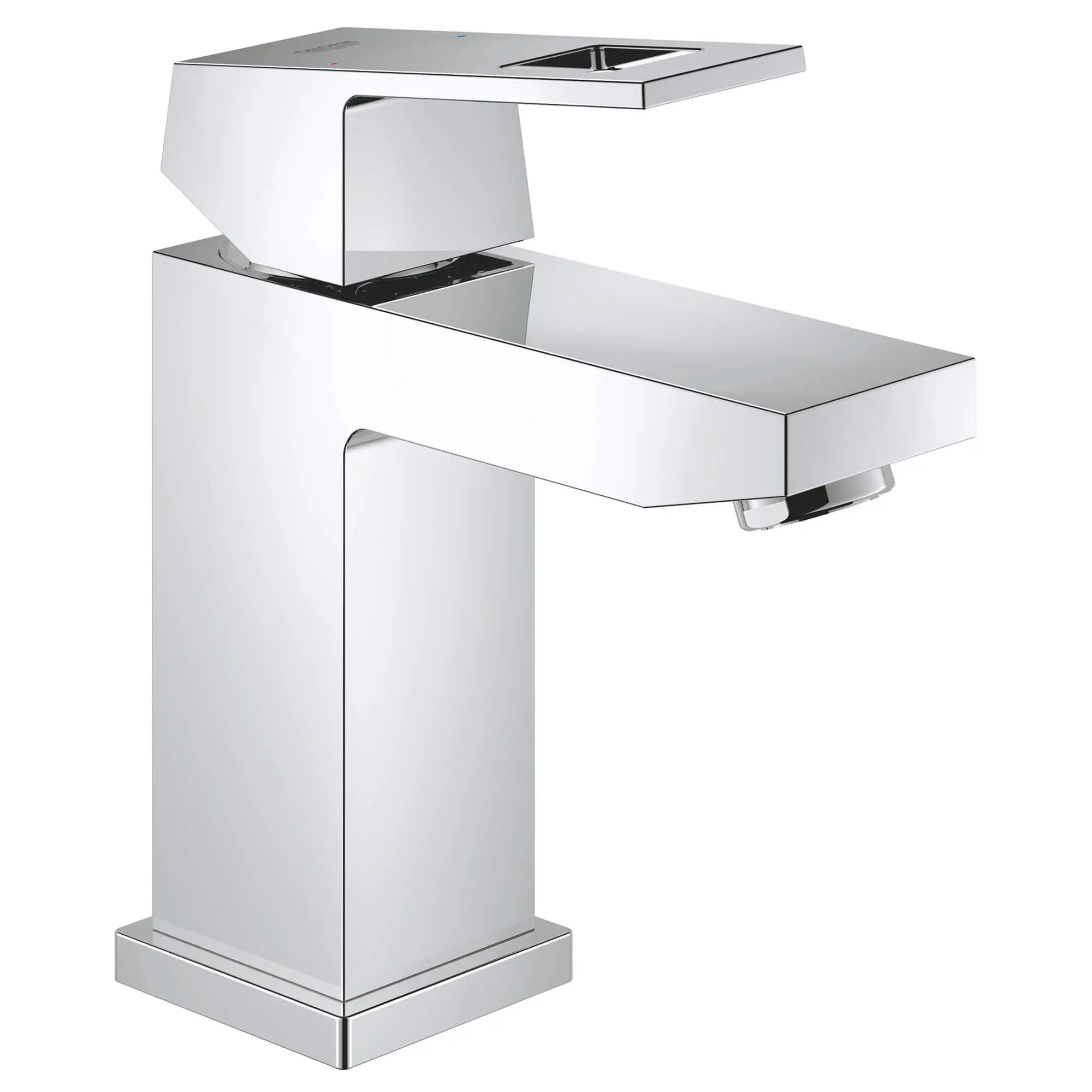 Centerset Single-Handle Single-Hole Bathroom Faucet Less Drain - 1.5 GPM // GROHE STARLIGHT CHROME // 13407_23133000-eurocube-single-handle-bathroom-faucet-s-size-starlight-chrome_0_CDNwebp.webp