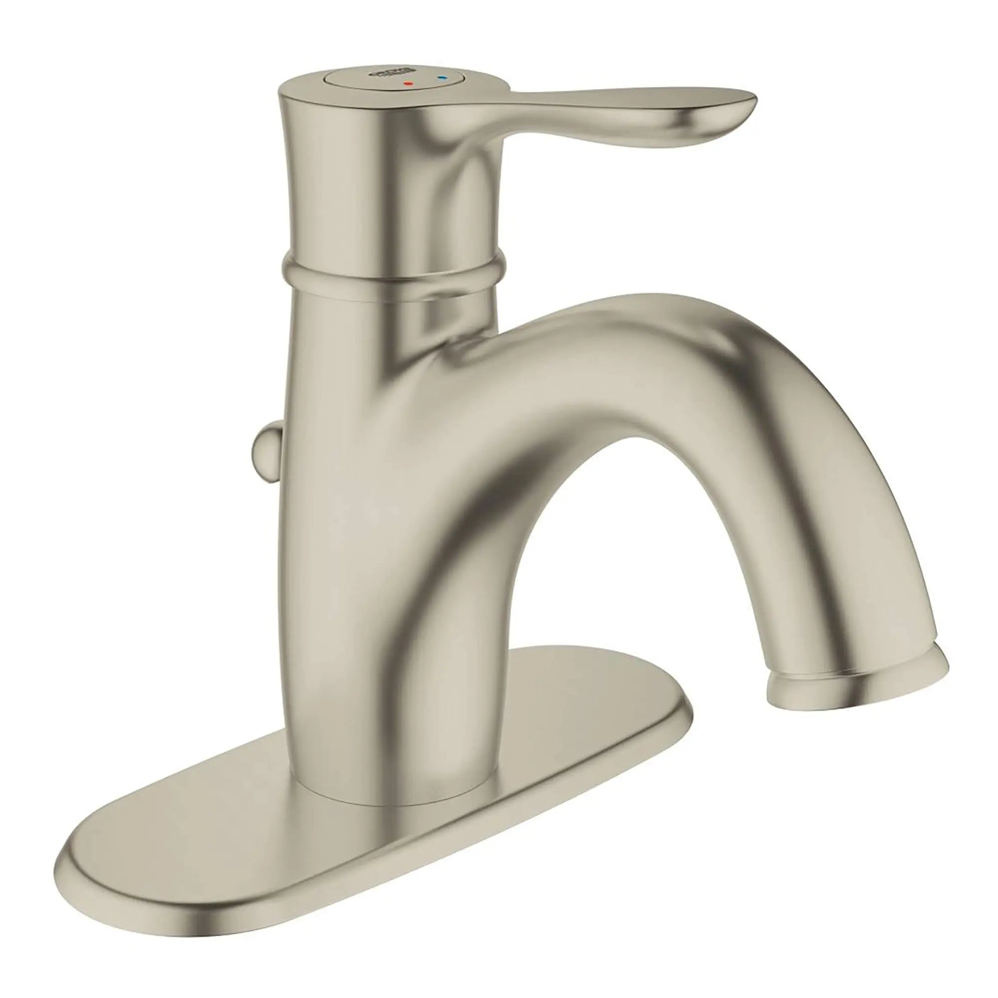 Centerset Single-Handle Single-Hole Bathroom Faucet With Escutcheon - 1.5 GPM // BRUSHED NICKEL INFINITYFINISH // 13431_23306EN0-Parkfield-Single-Handle_Bathroom_Faucet_0_CDNwebp.webp