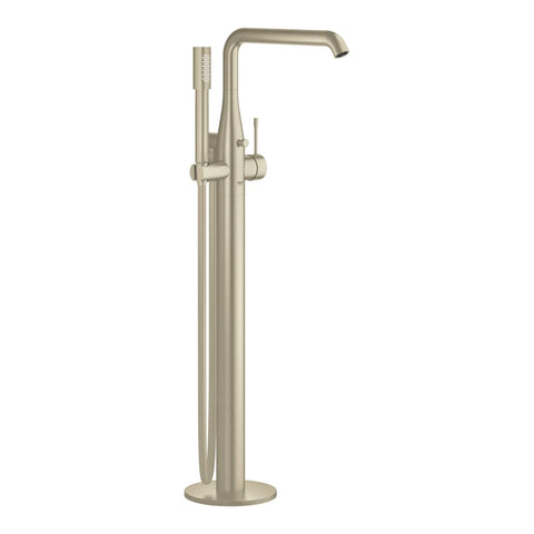 Floor Standing Tub Filler with Hand Shower - Brushed Nickel InfinityFinish