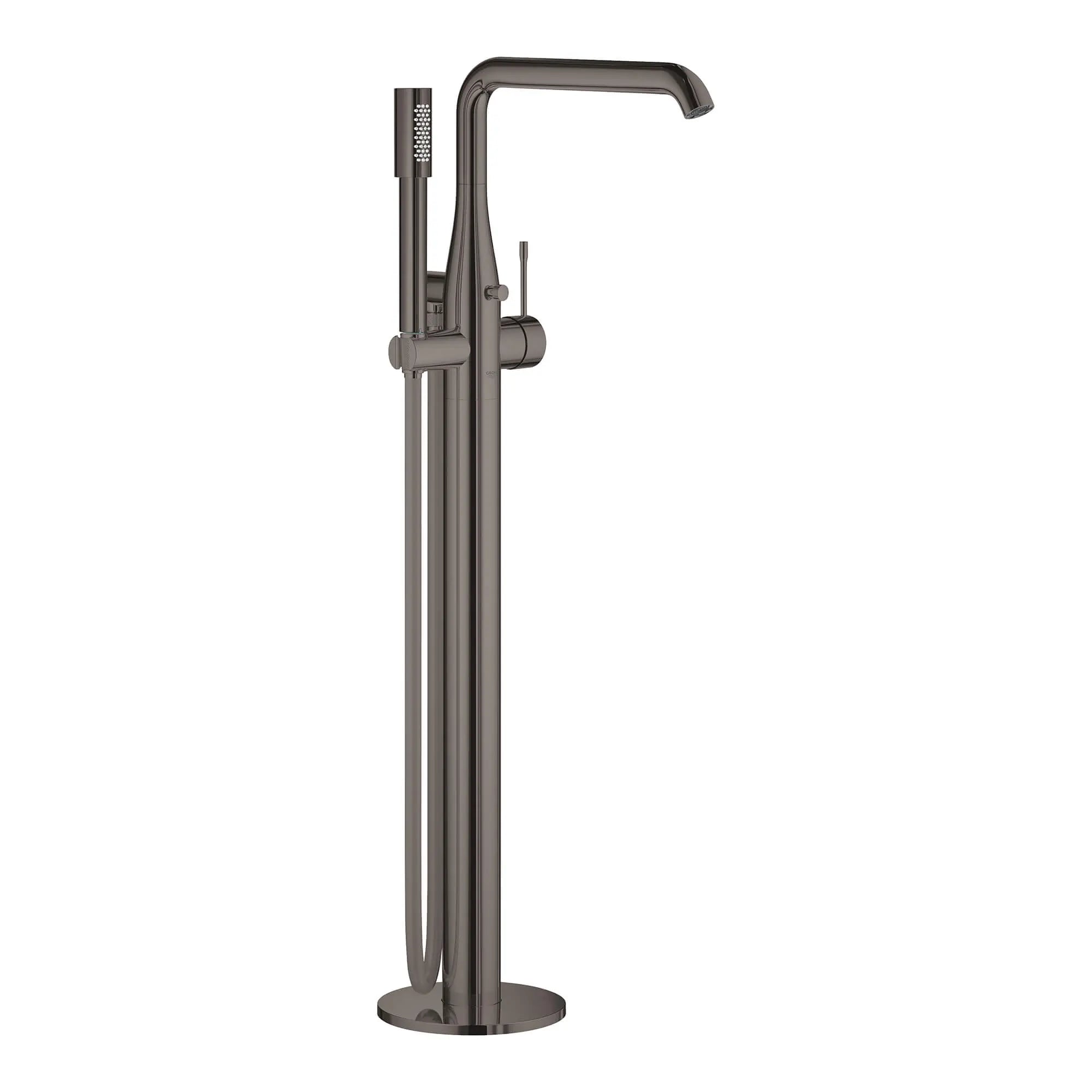 Single-Handle Freestanding Tub Faucet with 1.75 GPM (6.6 L/min) Hand Shower // HARD GRAPHITE // 13503_23491a0a-essence-floor-standing-tub-filler-hard-graphite_0_CDNwebp.webp