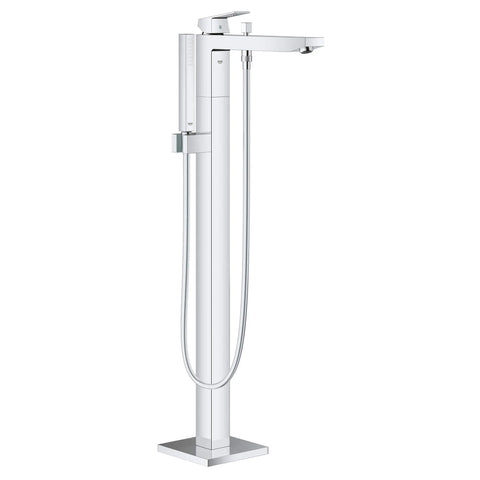 Floor Mounted Tub Filler With 2.5 GPM Hand Shower - GROHE StarLight Chrome