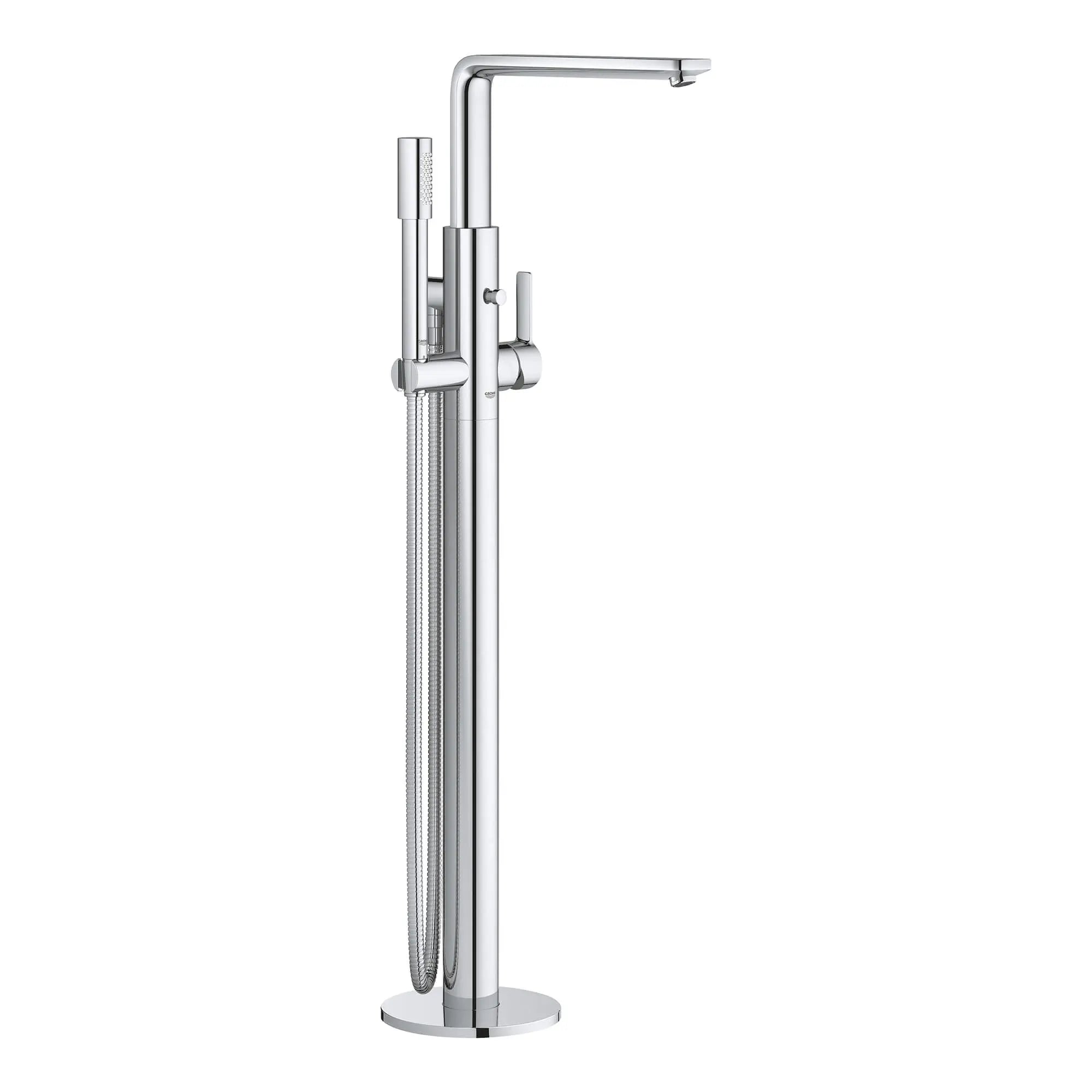 Single-Handle Freestanding Tub Faucet with 1.75 GPM (6.6 L/min) Hand Shower // GROHE STARLIGHT CHROME // 13540_23792001-lineare-floor-standing-tub-filler-starlight-chrome_0_CDNwebp.webp