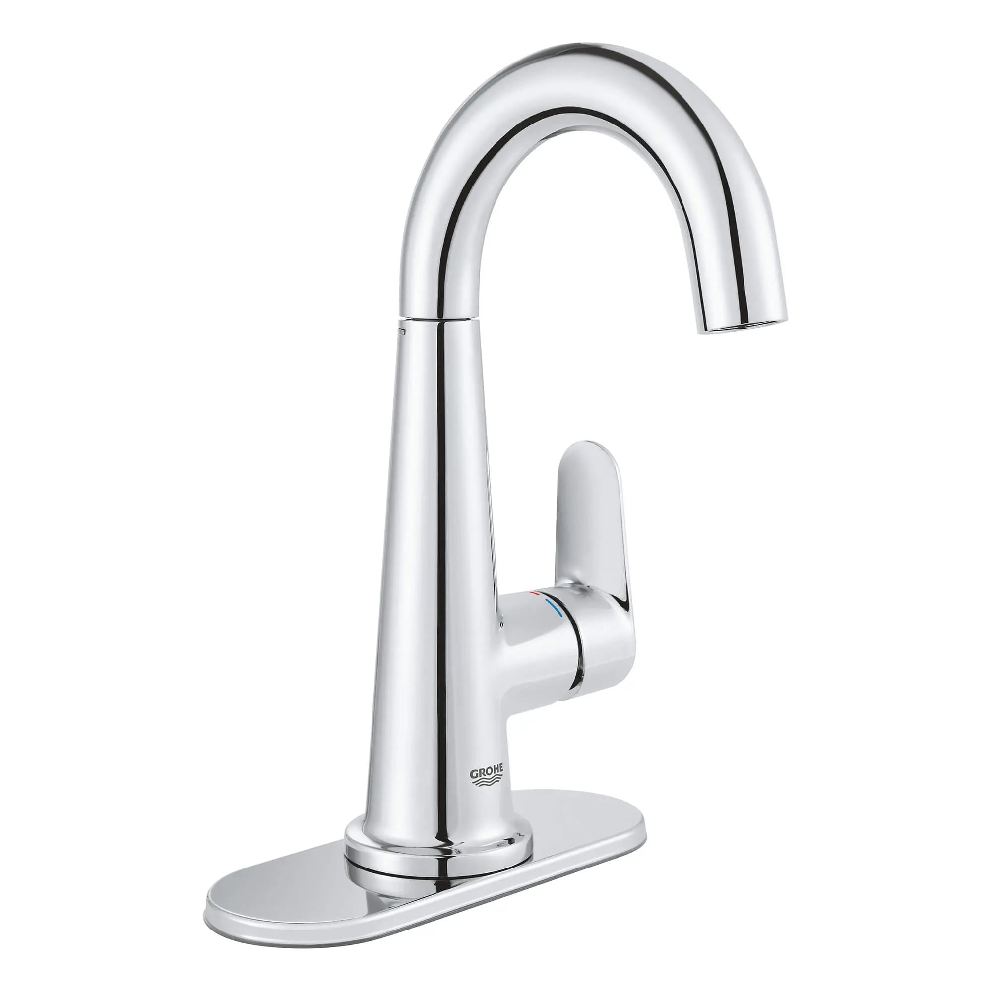 Veletto Single-Handle 4" Centerset Bathroom Faucet, 1.2 GPM (4.5 L/min) // GROHE STARLIGHT CHROME // 13555_23837000-veletto-single-handle-4-inch-centerset-bathroom-faucet-starlight-chrome-2_0_CDNwebp.webp