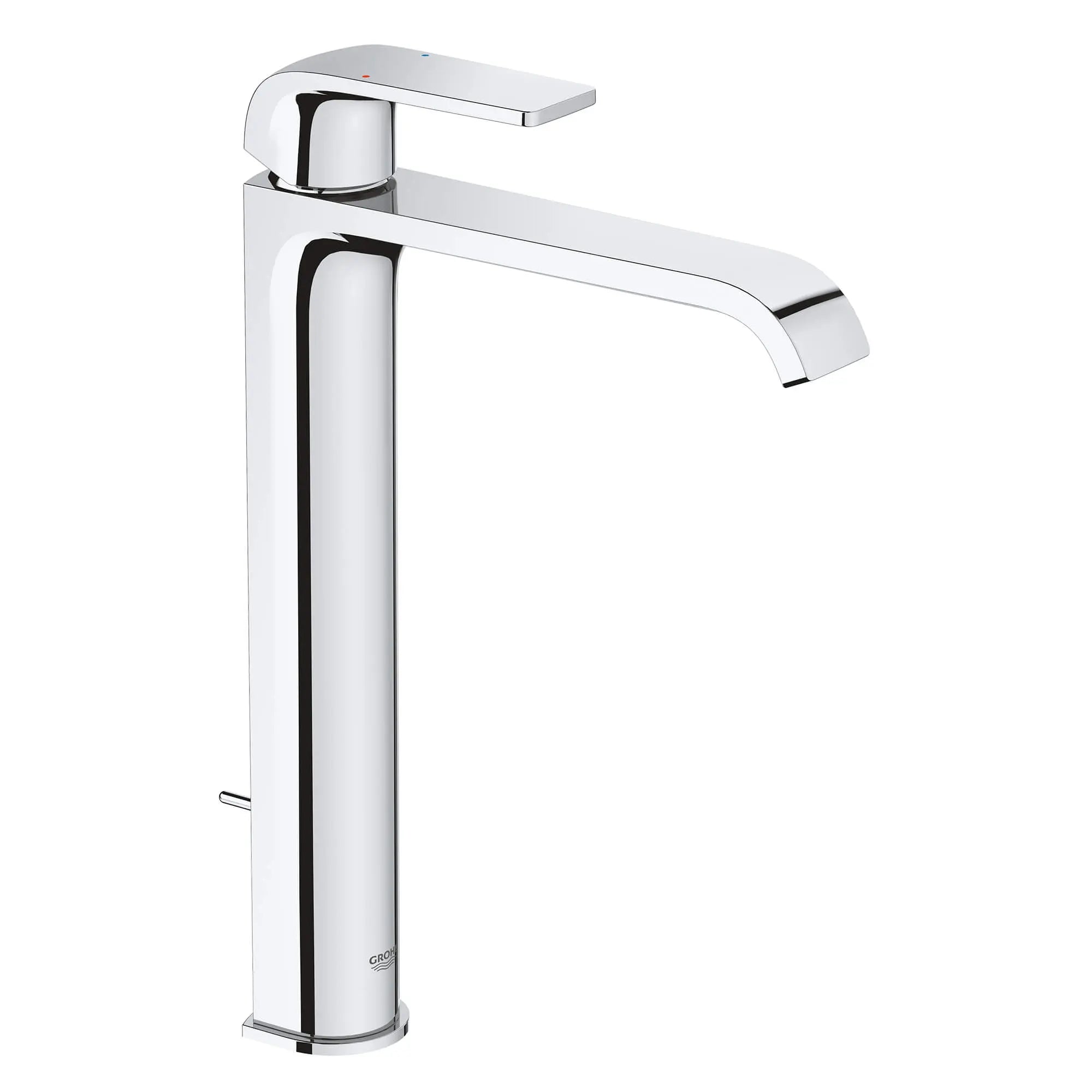 Single Hole Single-Handle Deck Mount Vessel Sink Faucet, 1.2 GPM (4.5 L/min) // GROHE STARLIGHT CHROME // 13568_23869000-defined-vessel-bathroom-faucet-xl-size-starlight-chrome_0_CDNwebp.webp