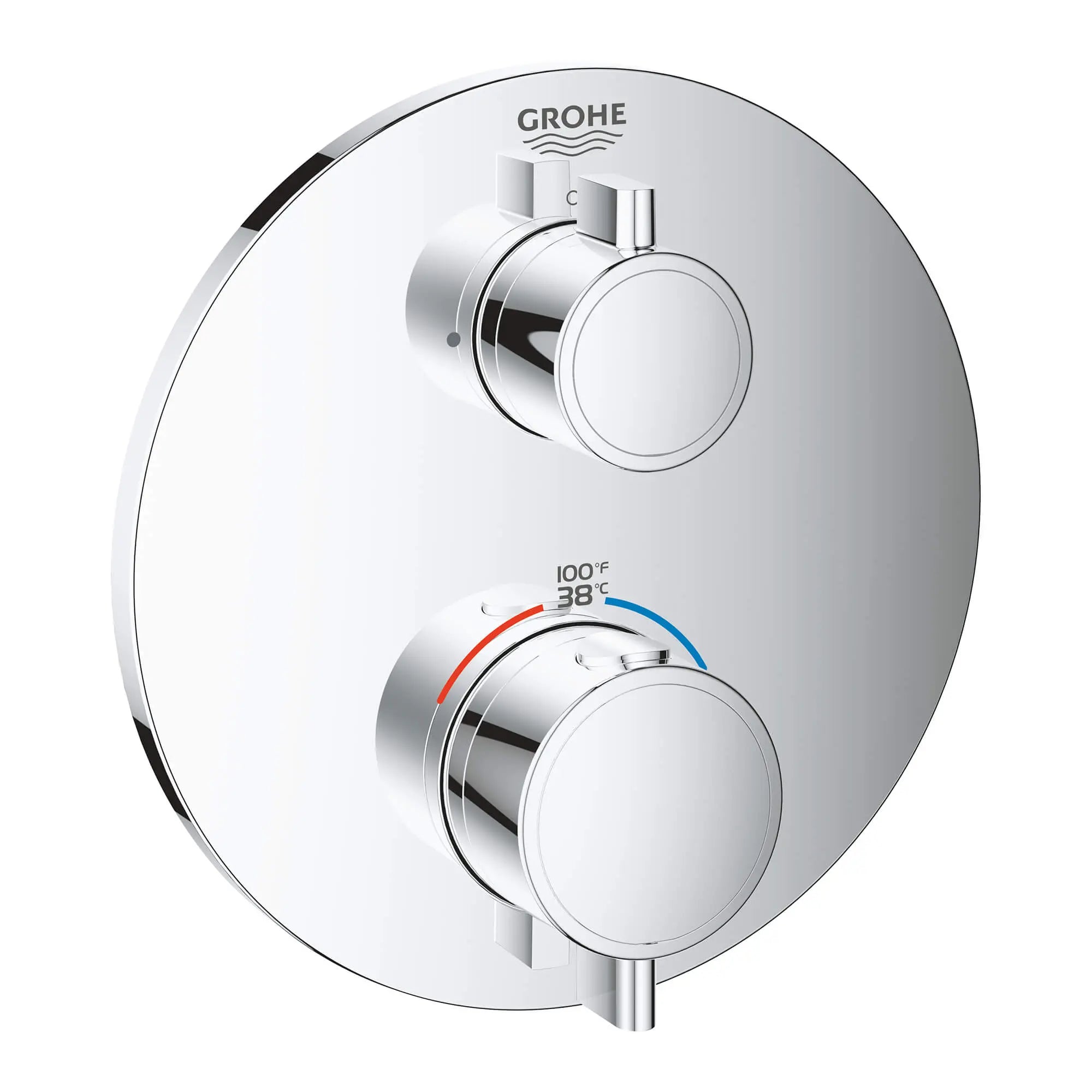 Dual Function 2-Handle Thermostatic Valve Trim // GROHE STARLIGHT CHROME // 13621_24133000-grohtherm-dual-function-2-handle-thermostatic-trim-starlight-chrome_0_CDNwebp.webp