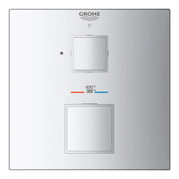 [24157000] Single Function 2-Handle Thermostatic Valve Trim - GROHE StarLight Chrome