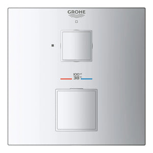 [24157000] Single Function 2-Handle Thermostatic Valve Trim - GROHE StarLight Chrome