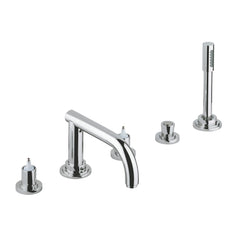 [25049000] 5-Hole 2-Handle Deck Mount Roman Tub Faucet with 2.5 GPM Hand Shower - GROHE StarLight Chrome