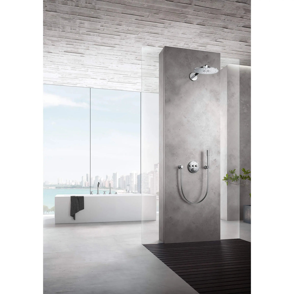 Grohtherm SmartControl Duschthermostat-Verkleidung – 3 Ventile, SafeStop & Austauschbare Symbole