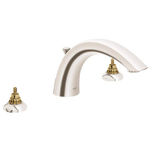 [25071EN0] 3-Hole 2-Handle Deck Mount Roman Tub Faucet - GROHE StarLight Chrome